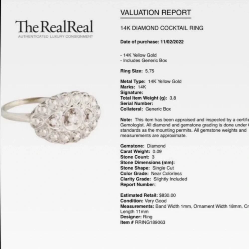 Antique 14k solid white gold ring